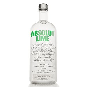 Absolut Lime Vodka Alcohol Bottle 3D
