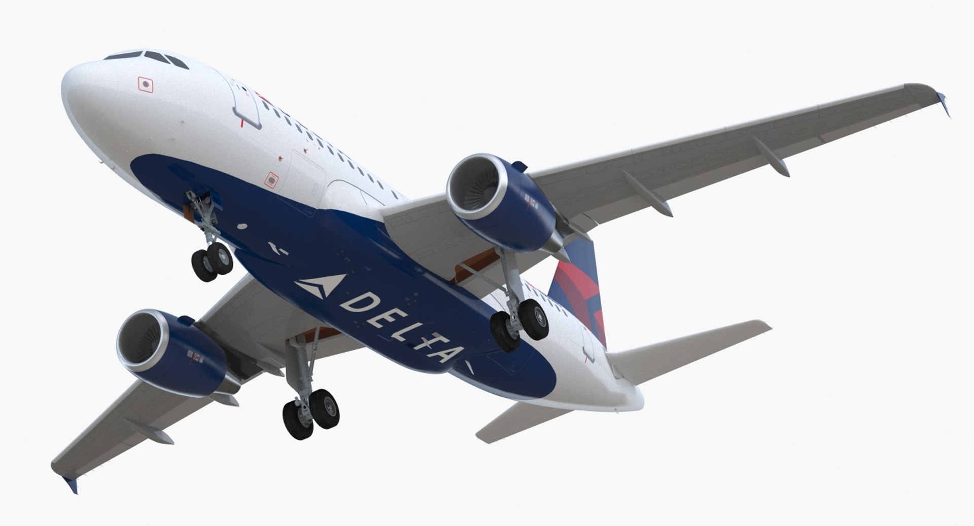 Airbus A319 Delta Air Lines 3D Model preview