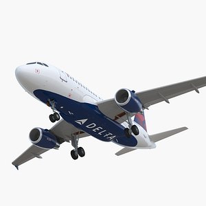 Airbus A319 Delta Air Lines 3D Model