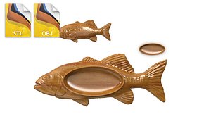 fish ashtray 3D model