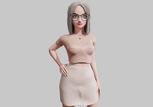 Pretty Basic Woman V32664 3D