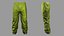 Futuristic Green Pants - Game-Ready 3D Clothing