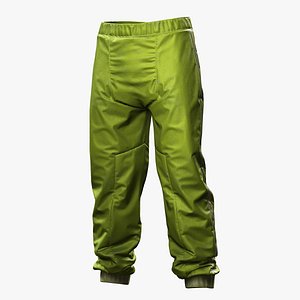 Futuristic Green Pants - Game-Ready 3D Clothing