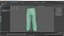 Futuristic Green Pants - Game-Ready 3D Clothing
