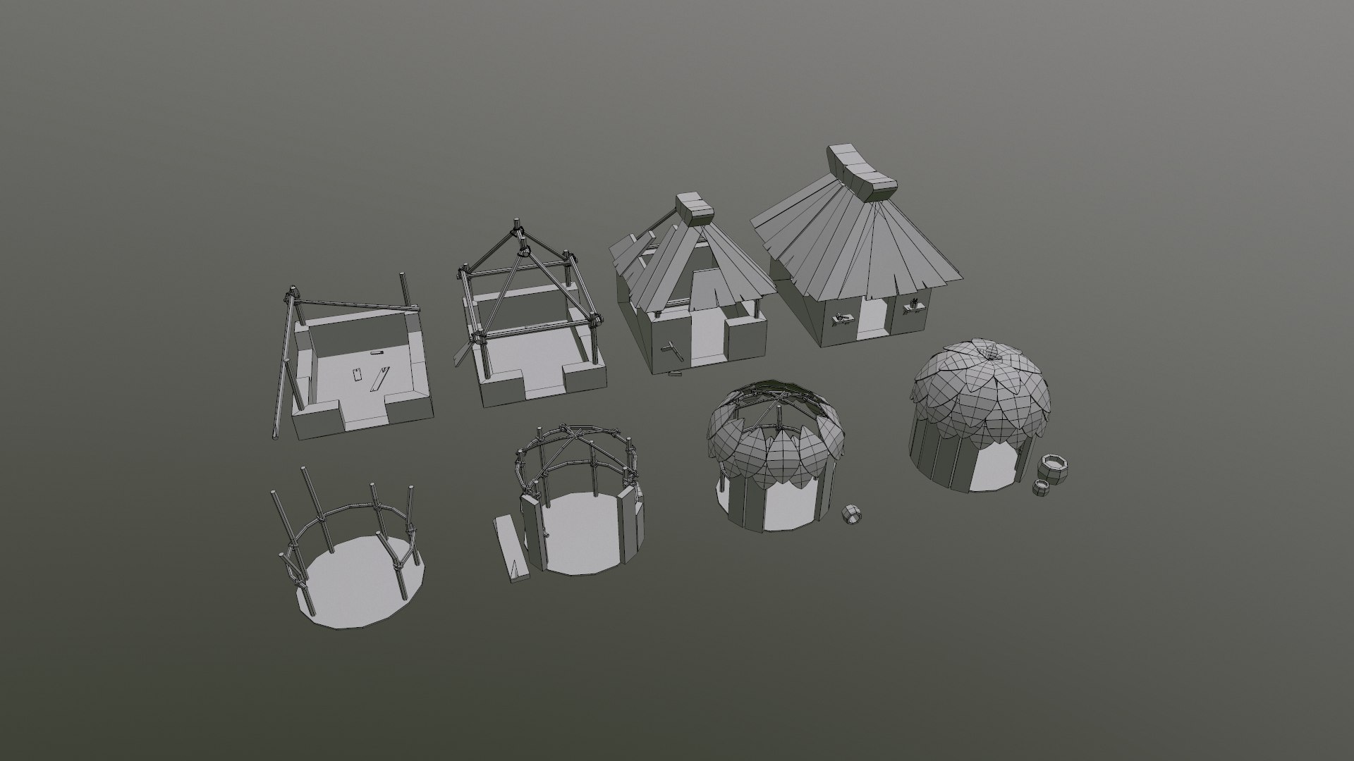 LP Huts Asset 3D Model - TurboSquid 1866078
