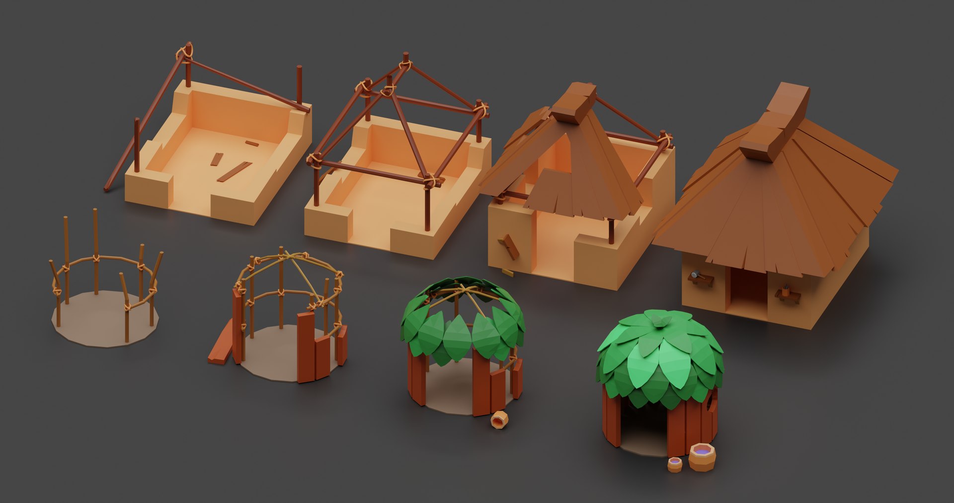 LP Huts Asset 3D Model - TurboSquid 1866078