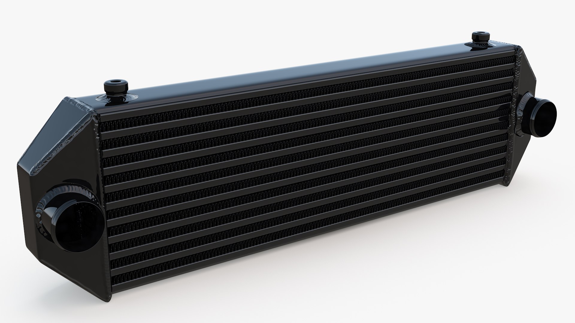Black Car Intercooler Front Side Pipes 3D model preview