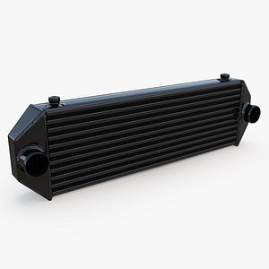 Black Car Intercooler Front Side Pipes