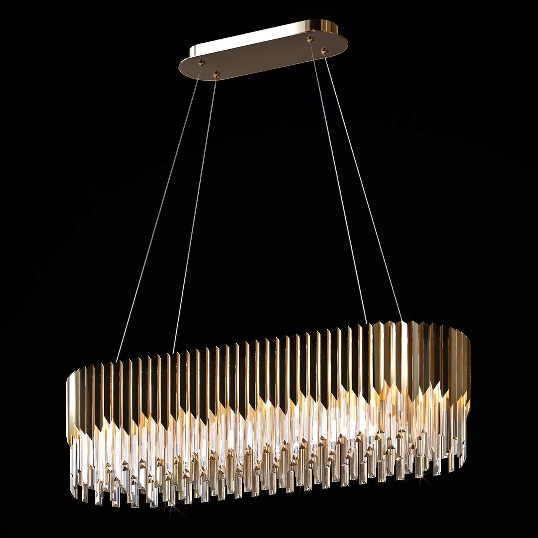Pendant Chandeliers Delamp Facet Crystal 3D Model - TurboSquid 1913864