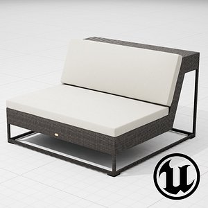 3d dedon zofa chair ue4 model