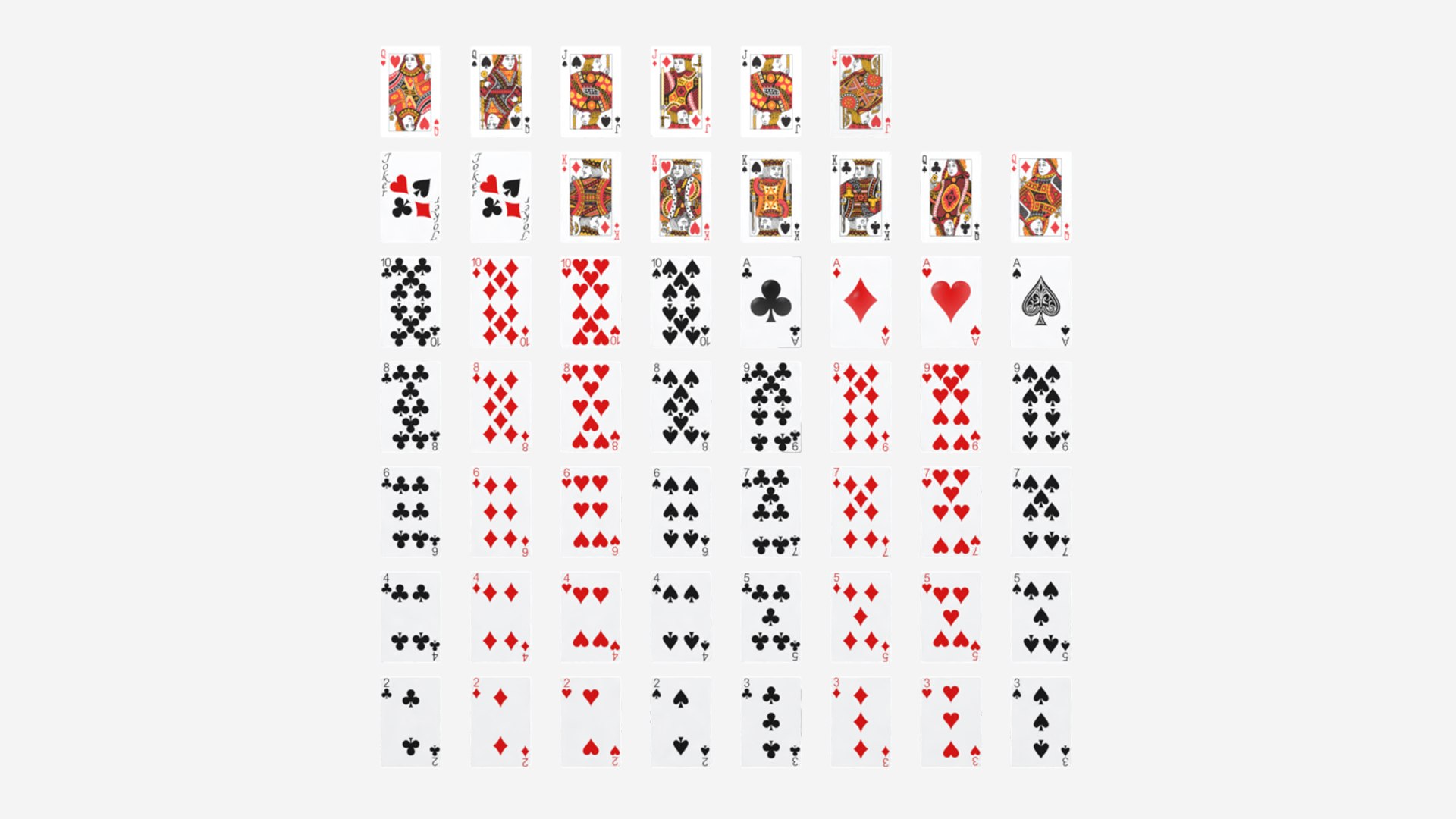 Playing Cards 3D Model - TurboSquid 1556810