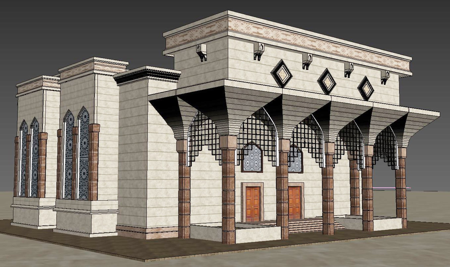 Designs Arabic Islamic Building 3D Model - TurboSquid 1566752