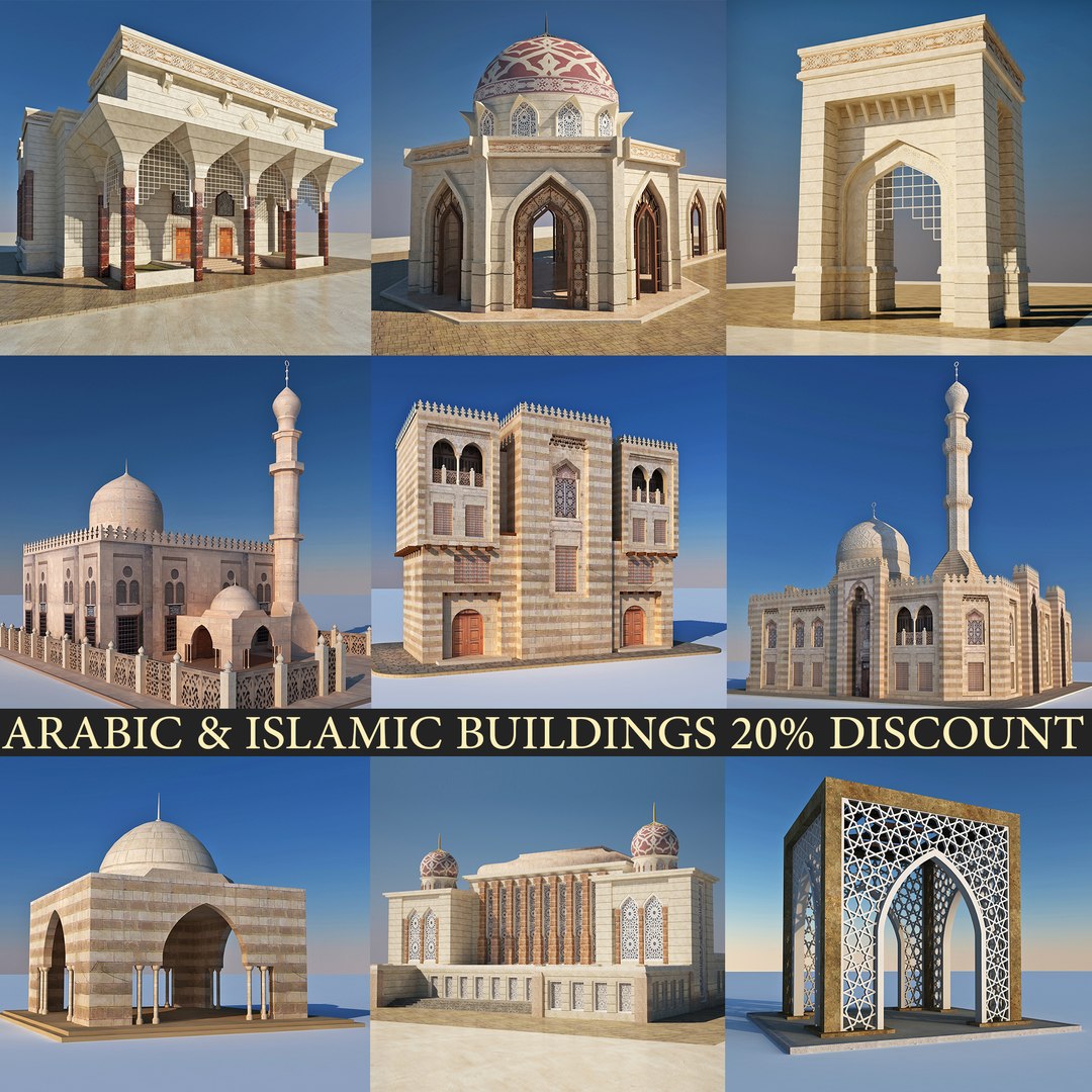 Designs Arabic Islamic Building 3D Model - TurboSquid 1566752