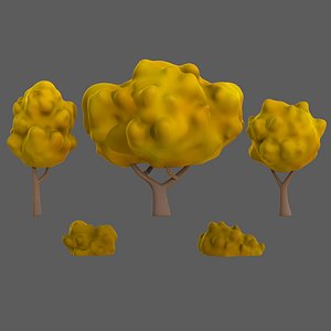 Trees Cartoon V61 3D model