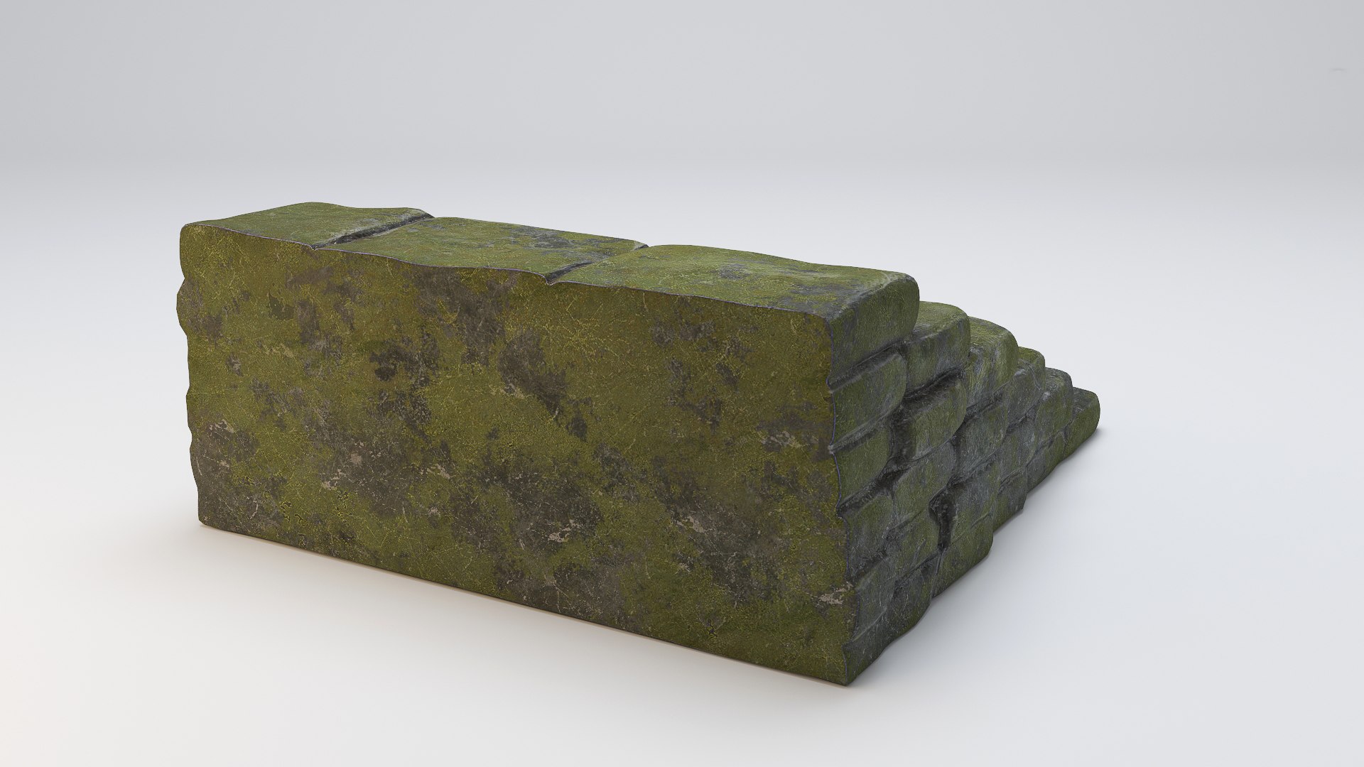 Mossy Wet Stone Steps 3D - TurboSquid 1582702