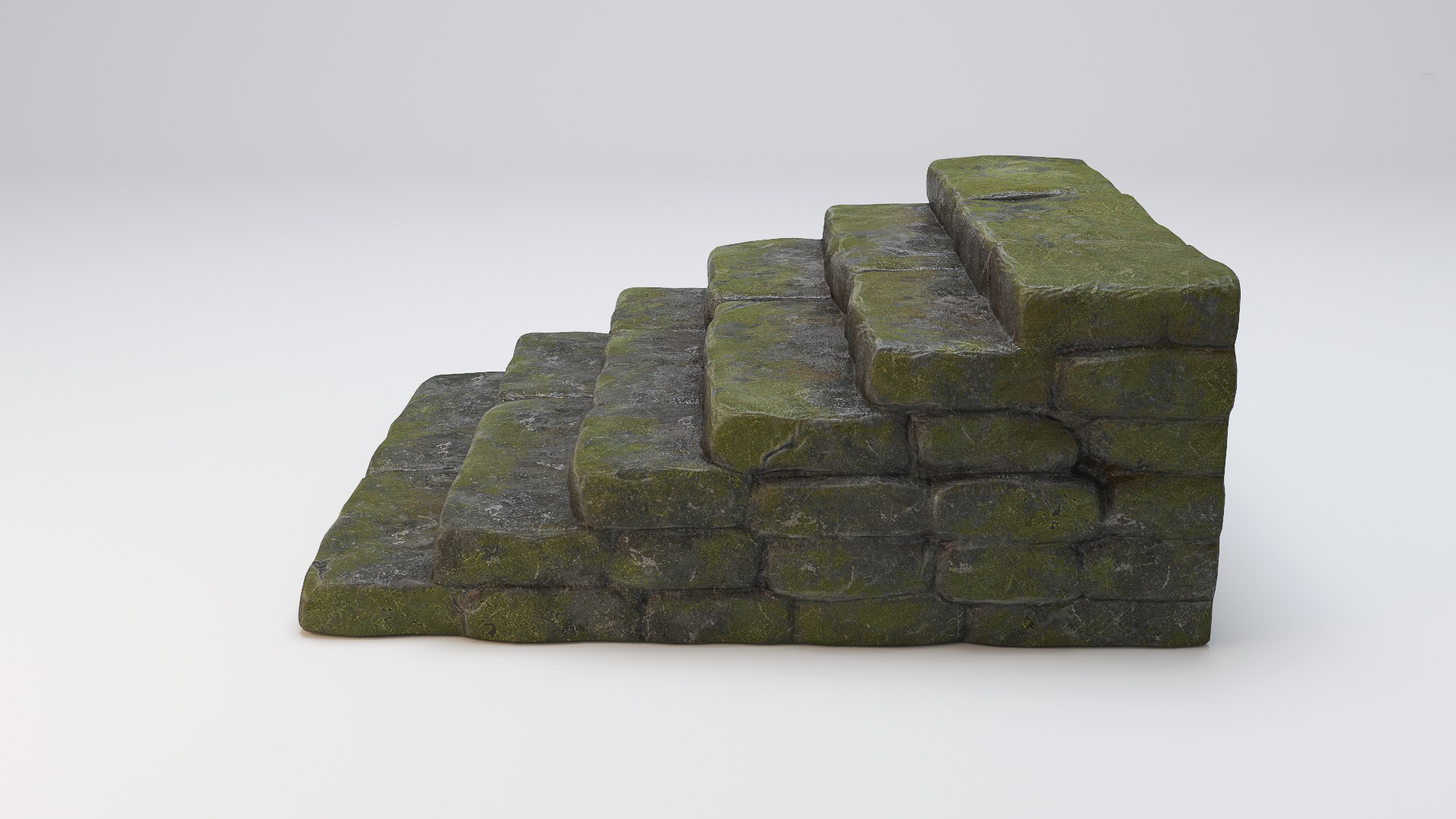Mossy Wet Stone Steps 3D - TurboSquid 1582702