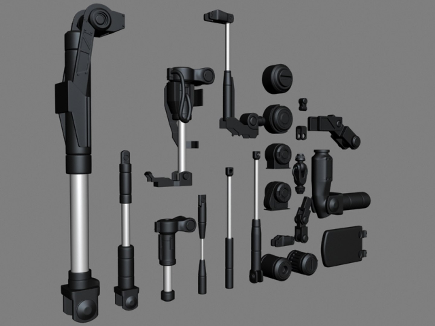 Kitbash Joints Hydraulics Mech Robot Obj