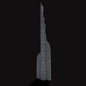 3d model of sci-fi building