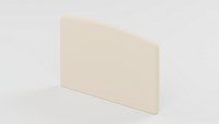 Cream Rounded Edge Upholstered Headboard