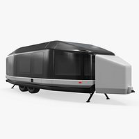Travel Trailer with Solar Energy System Folded Simplified
