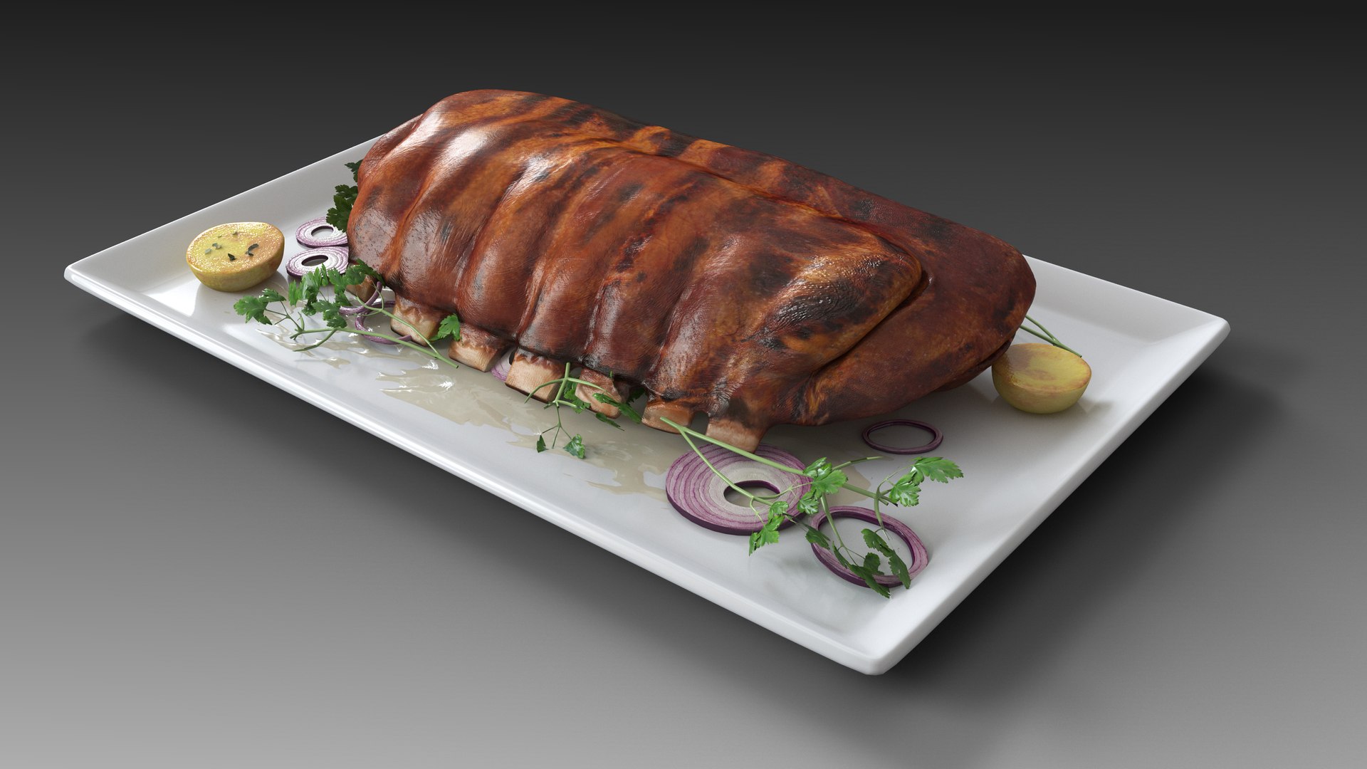 Cooked Ribs 3D Model - TurboSquid 1881936