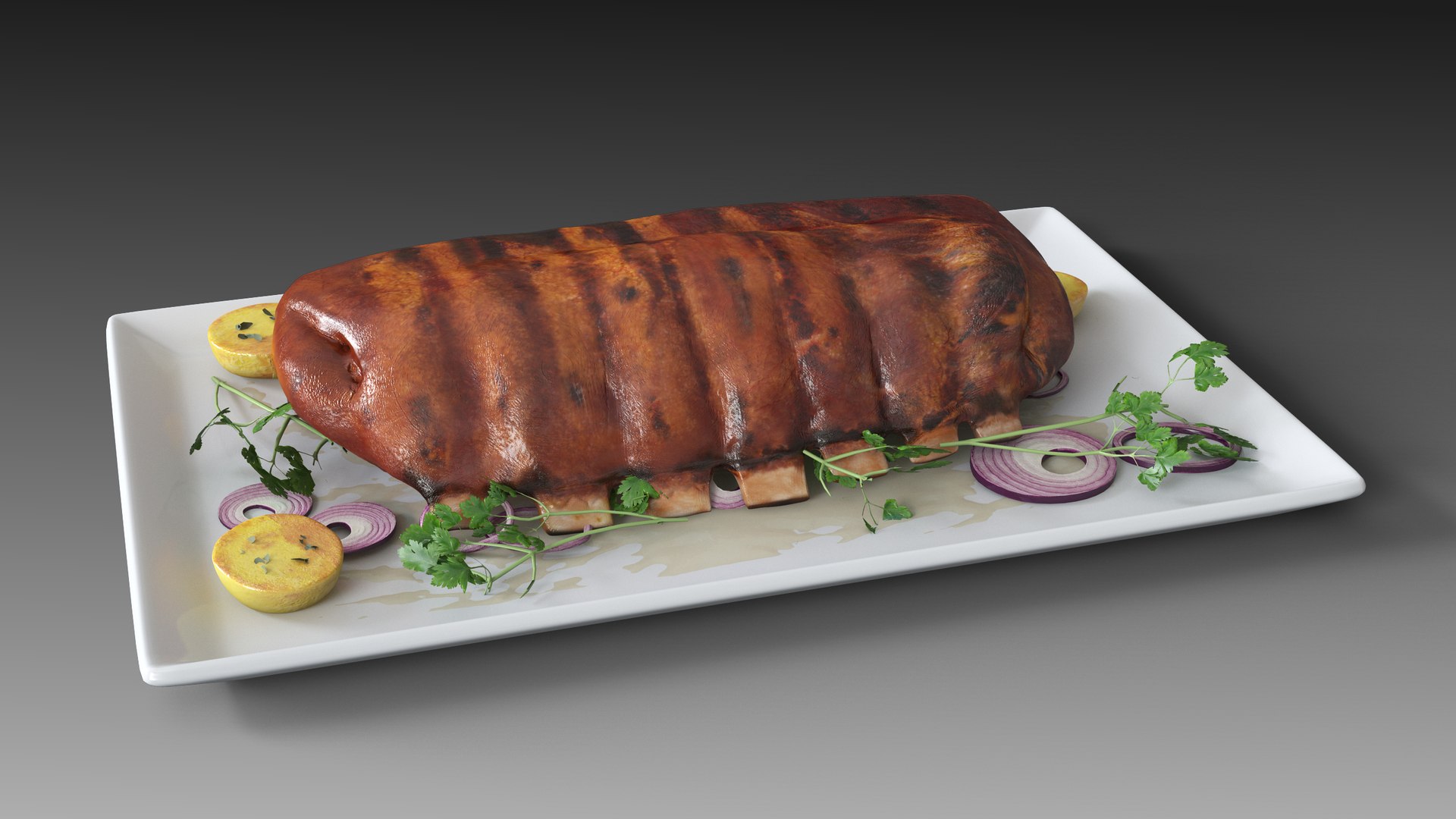 Cooked Ribs 3D Model - TurboSquid 1881936