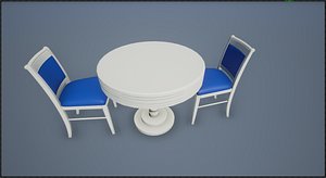 3d model chairs desk 2