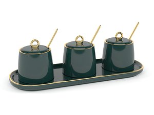 green ceramic sugar bowls model