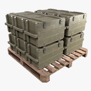3D Military Cargo Case 01 model