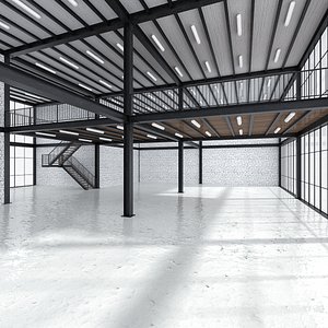 3D model Industrial loft and office space 14