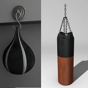 boxing bag 3d lwo