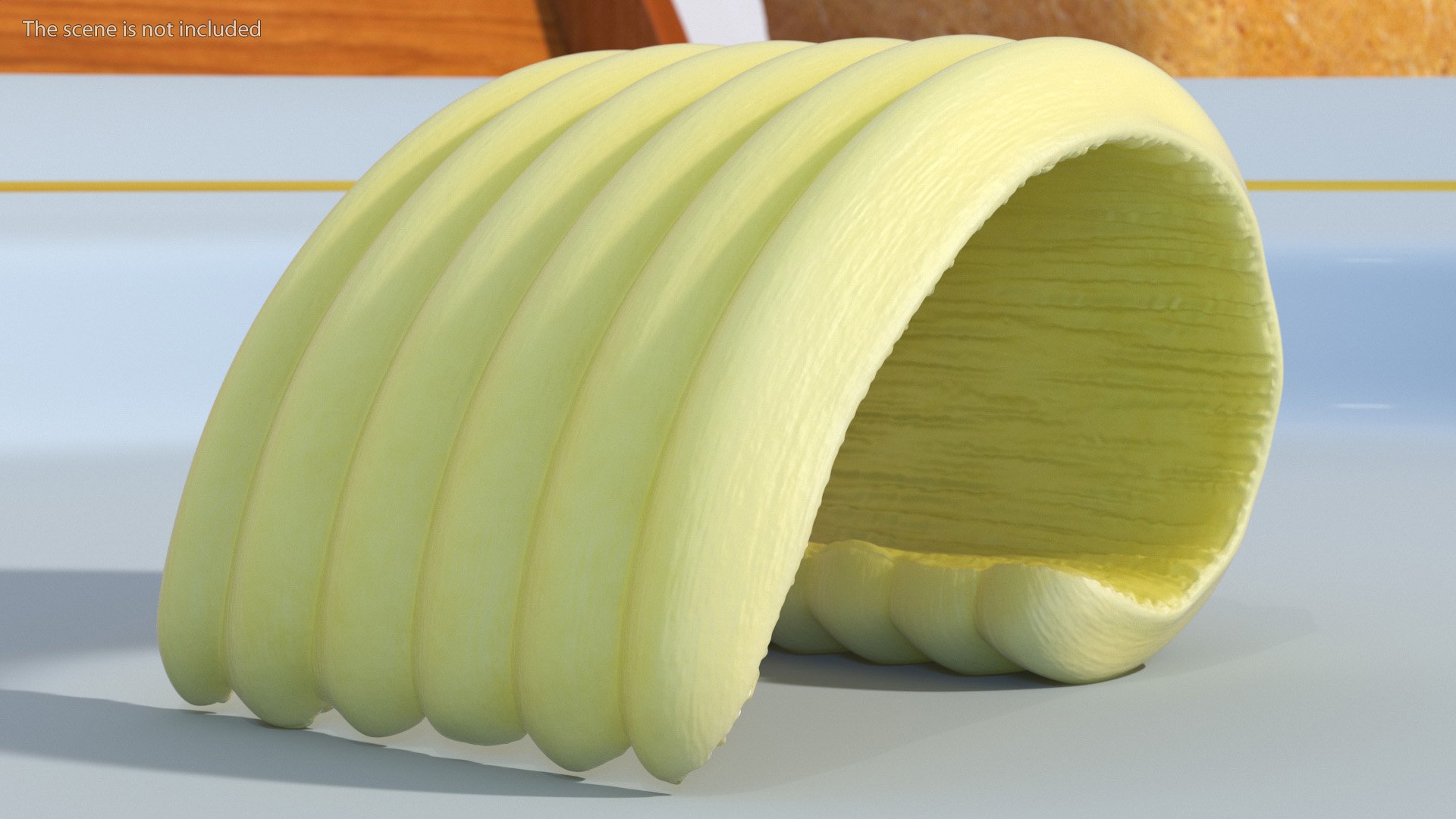3D Slice Of Butter With Curl Model - TurboSquid 1994573