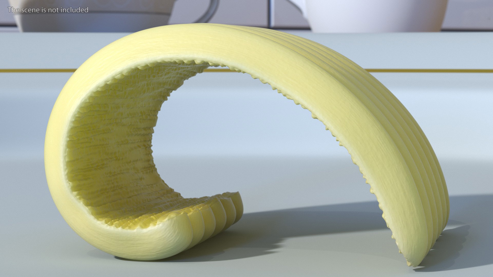 3D Slice Of Butter With Curl Model - TurboSquid 1994573