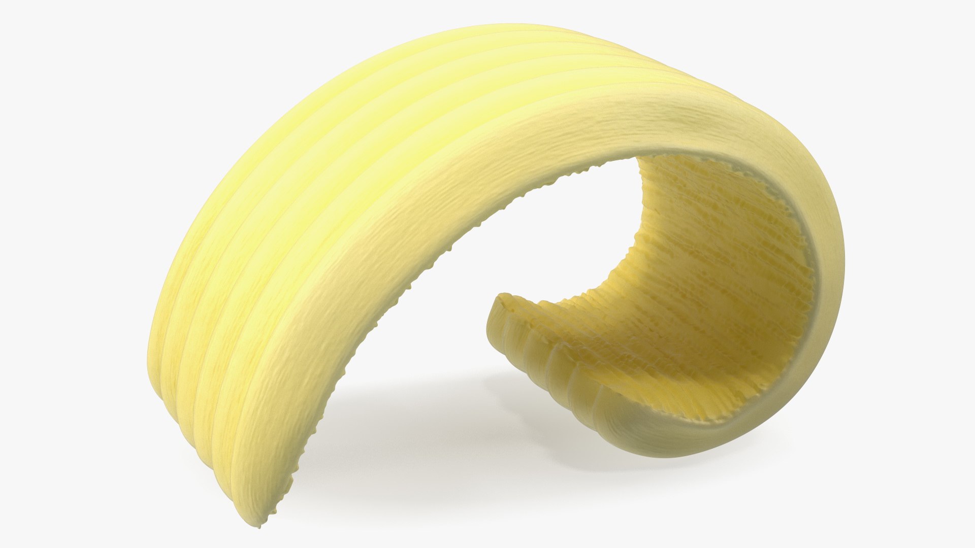 Slice of Butter with Curl 3D model preview