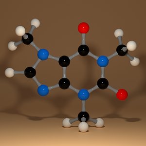 Caffeine Molecule C8H10N4O2 Coffee