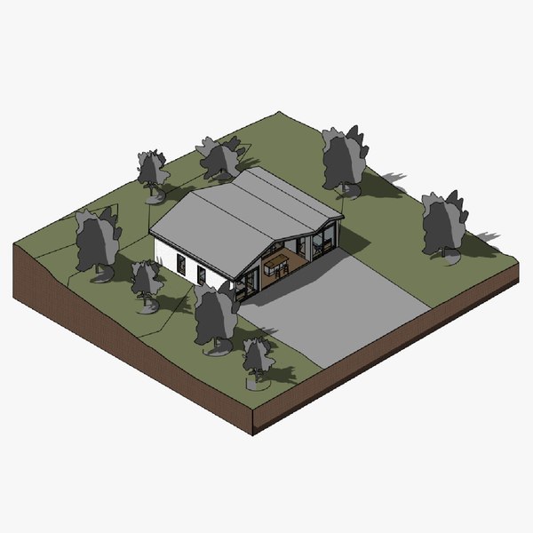 3D model Hostel - Revit model