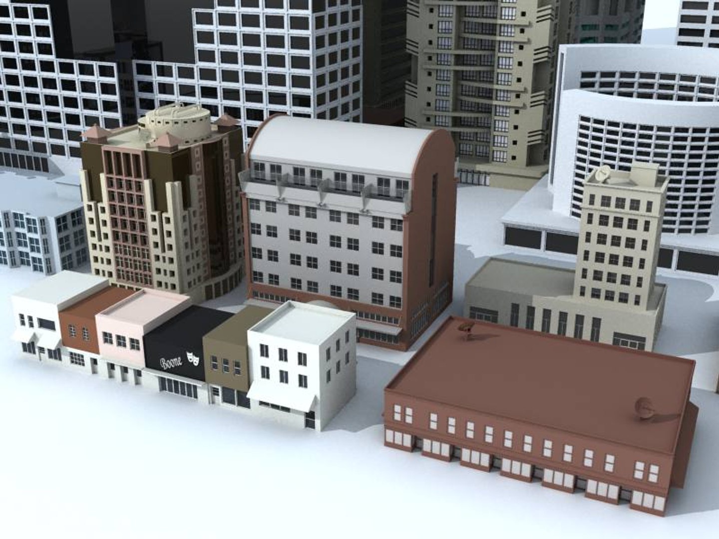 3d Small Medium Rise Buildings