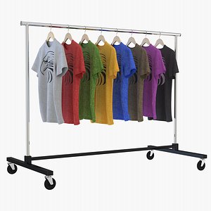 t-shirt clothing rack 3D model