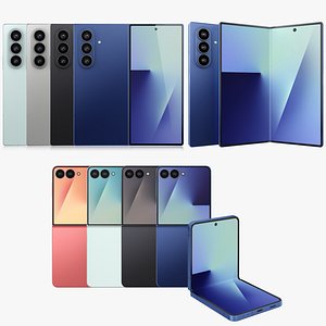 Samsung Galaxy Z Flip and Fold 7 All colors 3D model