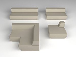 modular sofa 3d max