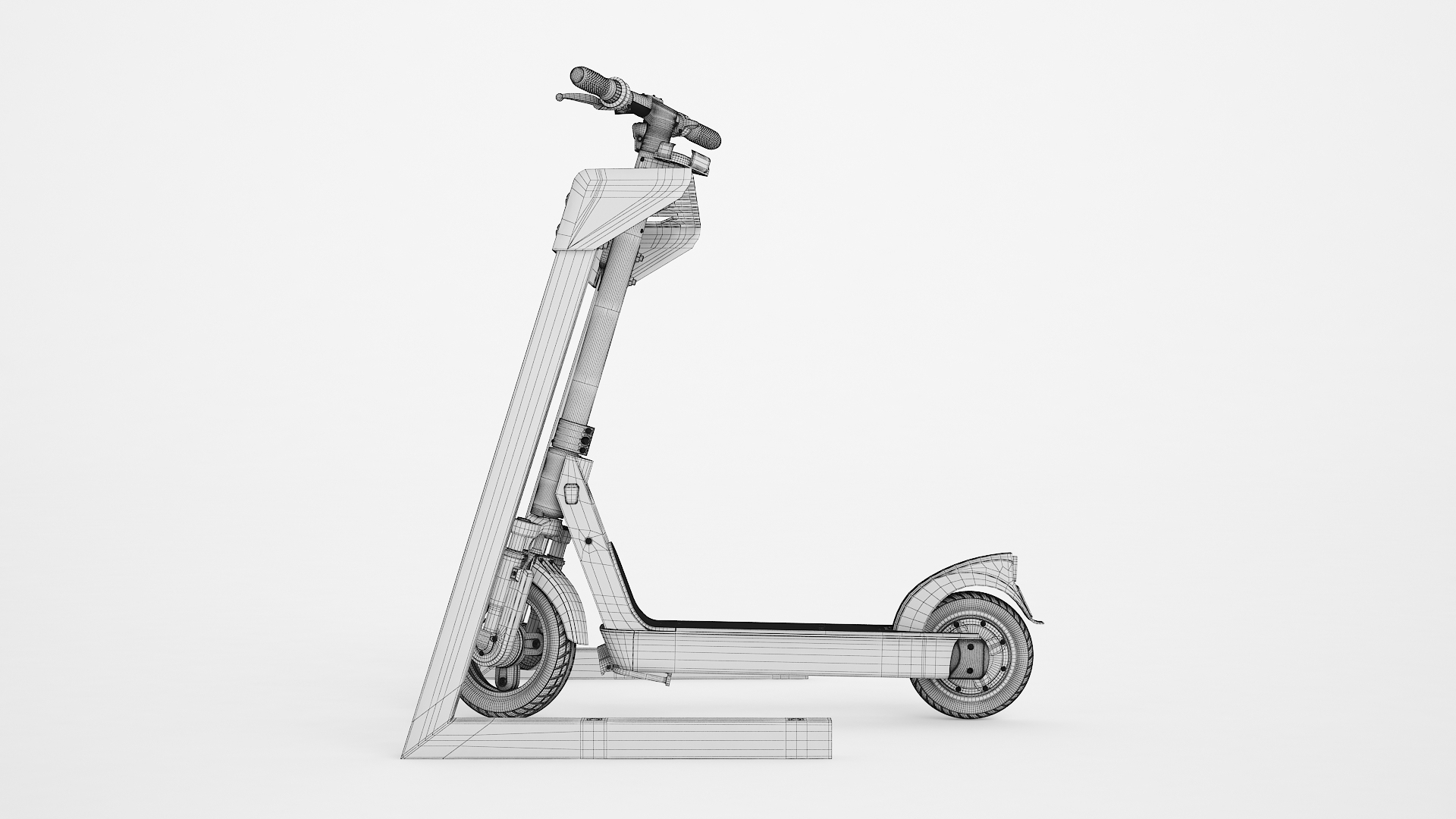 Scooter Parking Rack with Electric Scooter 03 3D - TurboSquid 2007104