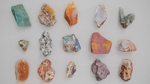 3D 15 3D Scanned Small Rocks Collection 1