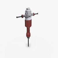 Old Jackhammer Low-poly PBR