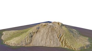 3D Stromboli volcano islands model