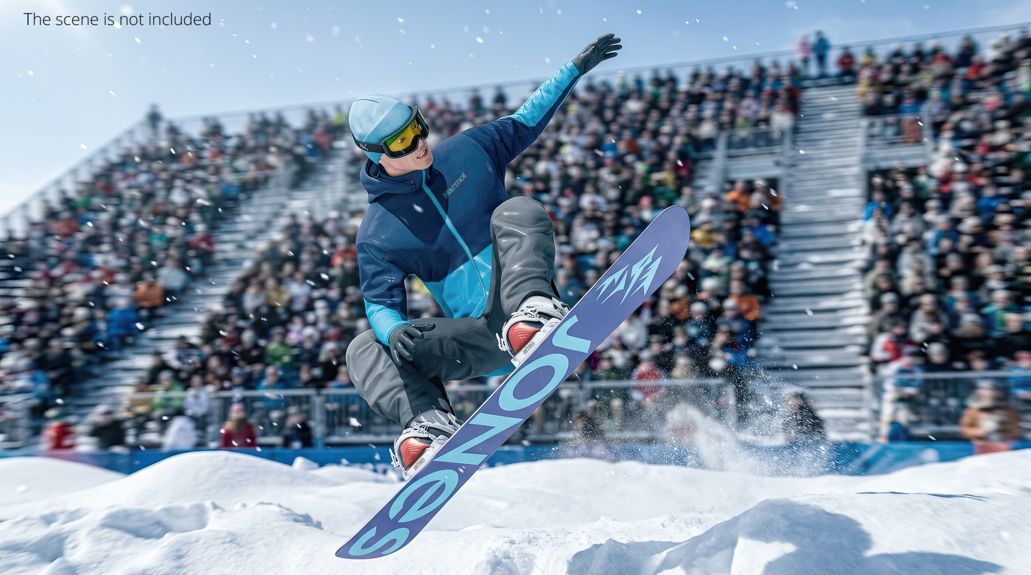 modelo 3d Snowboarder preparado para Maya - TurboSquid 2545852