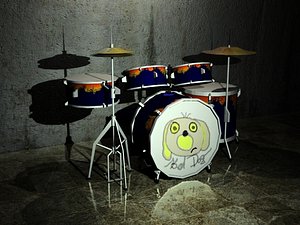 drums set 3d model