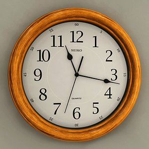 analog wall clock 3d model