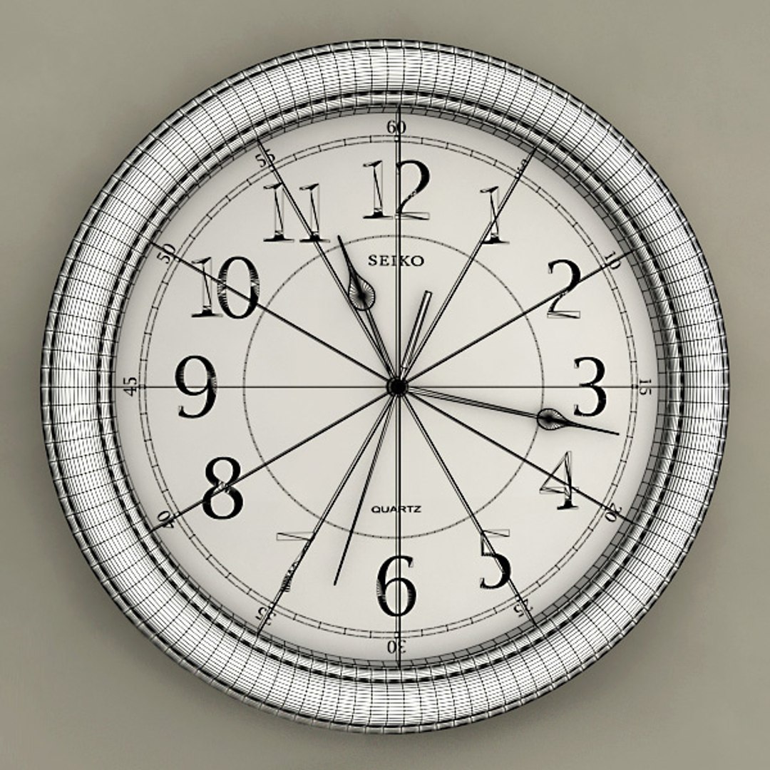 Analog Wall Clock 3d Model