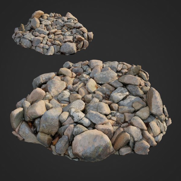 3D scanned nature stone 032