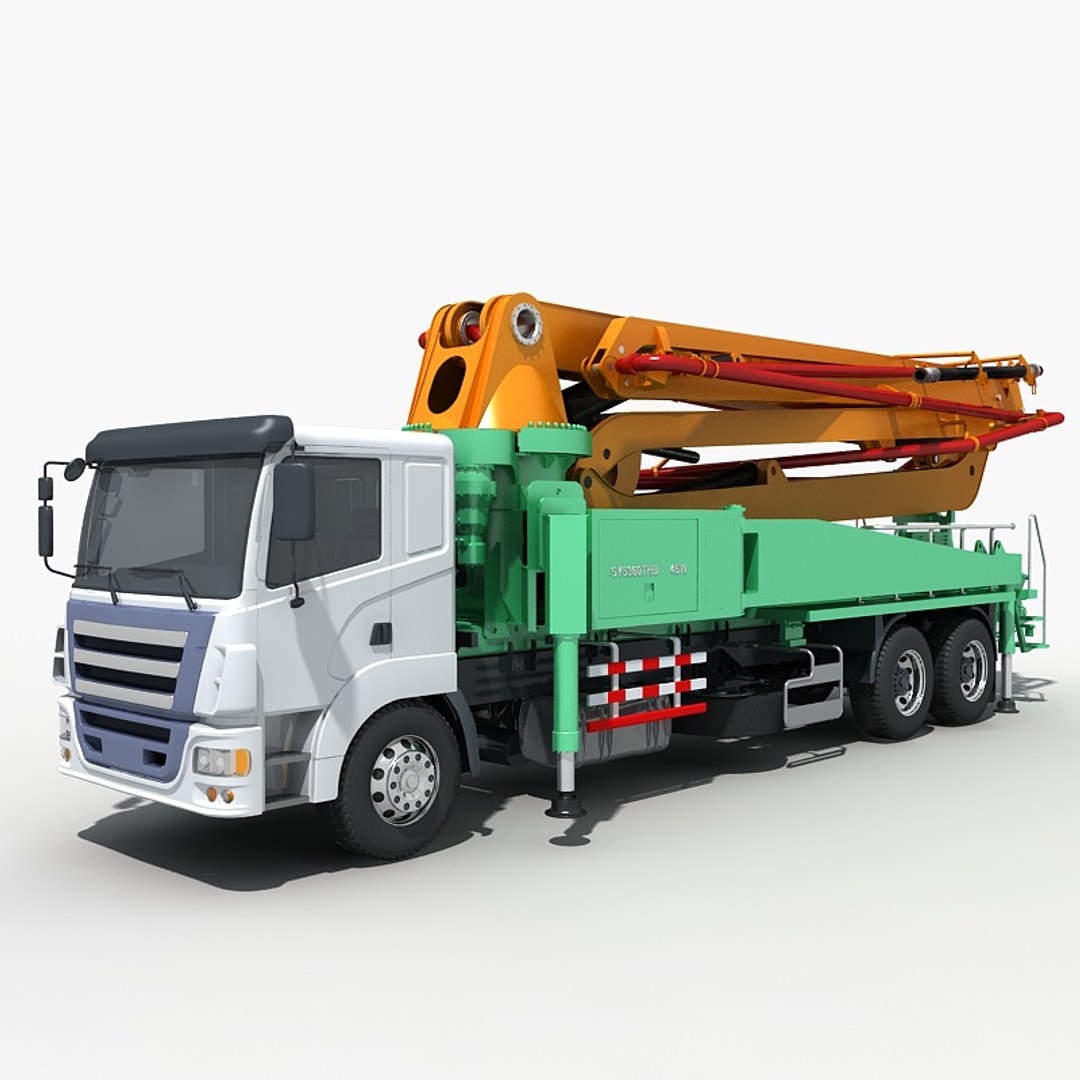 3D vehicle concrete pumping mixing model - TurboSquid 1473096